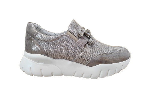 Mocassini slip-on Positano argento - OFFICINE VENETE