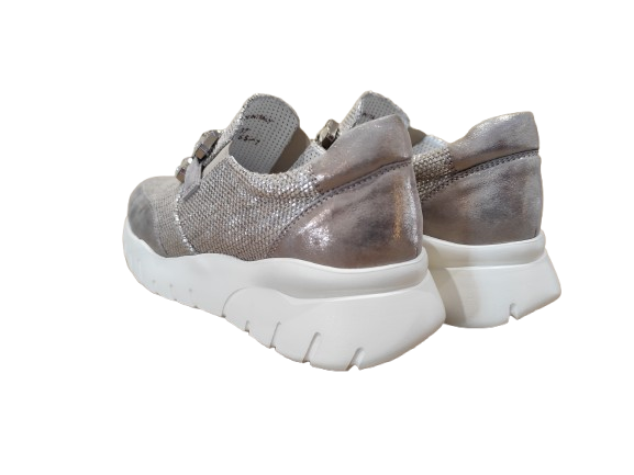 Mocassini slip-on Positano argento - OFFICINE VENETE