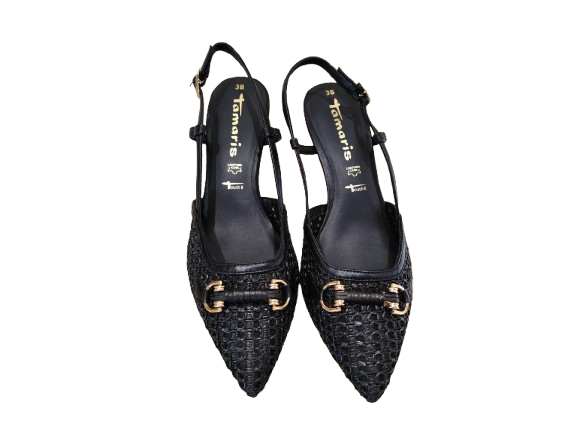 Slingback intreccio black - TAMARIS