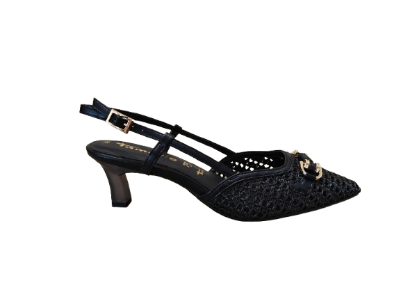 Slingback intreccio black - TAMARIS