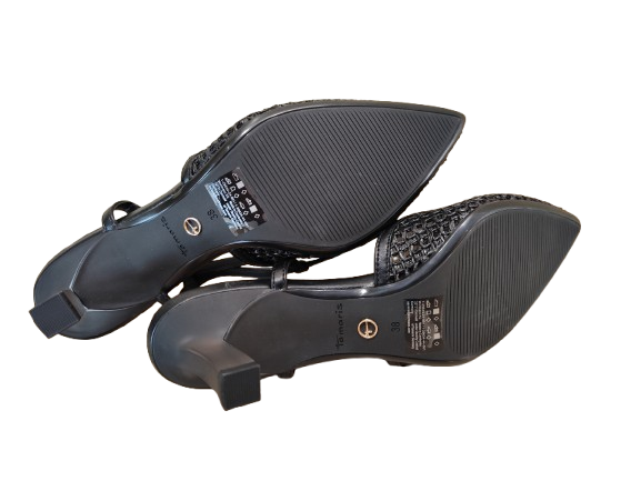 Slingback intreccio black - TAMARIS