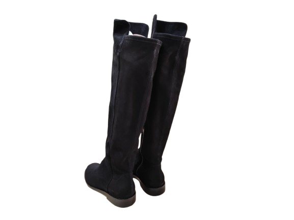 Stivali in camoscio elasticizzato nero - STATUS