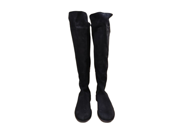 Stivali in camoscio elasticizzato nero - STATUS