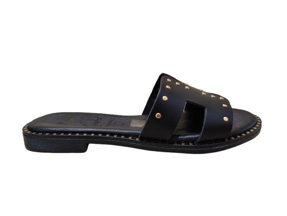 Ciabatte borchie nero - OH MY SANDALS