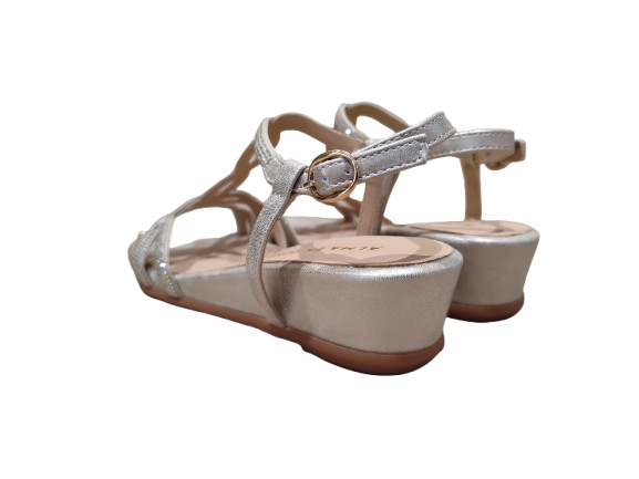 Sandali zeppa Oporto gold - ALMA EN PENA
