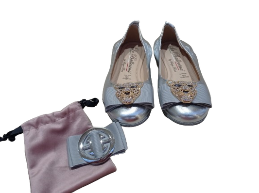 Ballerine doppia fibbia argento - LA BALLERINA by SONIA RICCI