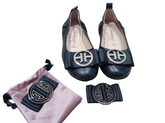 Ballerine doppia fibbia nero - LA BALLERINA by SONIA RICCI