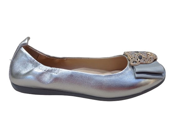 Ballerine doppia fibbia argento - LA BALLERINA by SONIA RICCI