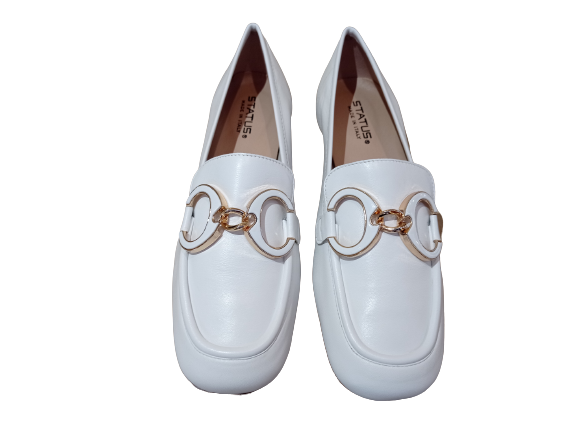 Mocassini morsetto bianco - STATUS