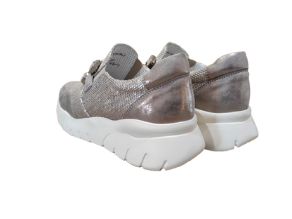 Mocassini slip-on Positano argento - OFFICINE VENETE