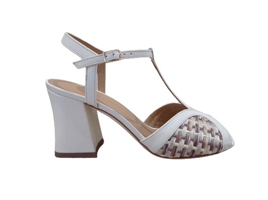 Sandali Alba rafia bianco - G. SORELLI