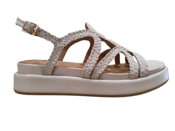 Sandali Bone zeppa beige - G. SORELLI