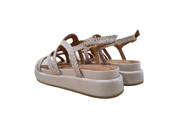 Sandali Bone zeppa beige - G. SORELLI