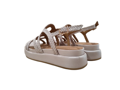 Sandali Bone zeppa beige - G. SORELLI