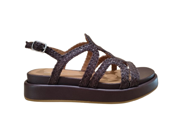 Sandali Bone zeppa moro - G. SORELLI