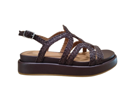 Sandali Bone zeppa moro - G. SORELLI