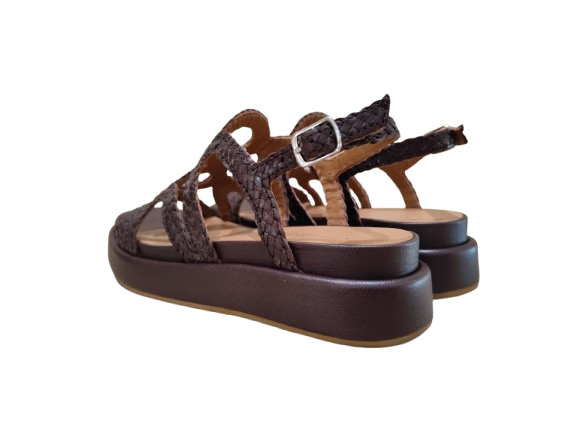 Sandali Bone zeppa moro - G. SORELLI