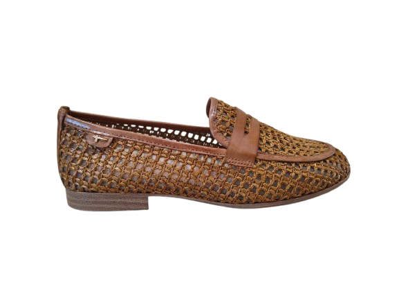 Mocassini intrecciati cognac - TAMARIS - Castelletti Calzature