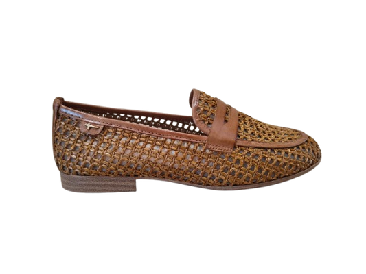 Mocassini intrecciati cognac - TAMARIS - Castelletti Calzature