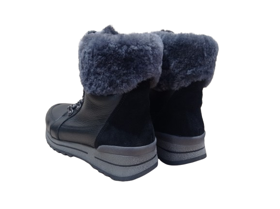 Polacchetti Velour nero- ARA SHOES