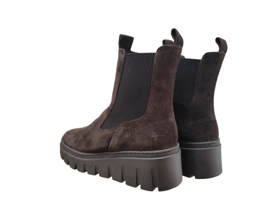 Stivaletti Beatles zeppa mocca - TAMARIS