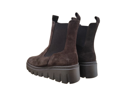 Stivaletti Beatles zeppa mocca - TAMARIS