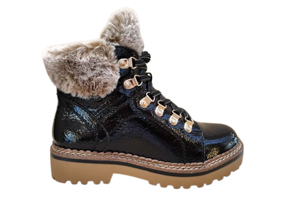 Scarponcini Patent nero - TAMARIS