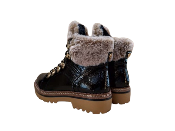 Scarponcini Patent nero - TAMARIS