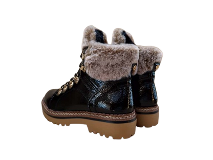 Scarponcini Patent nero - TAMARIS