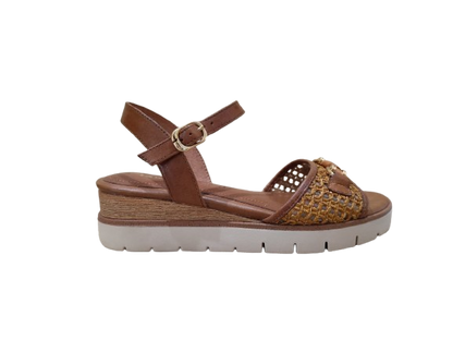Sandali intreccio cognac - TAMARIS