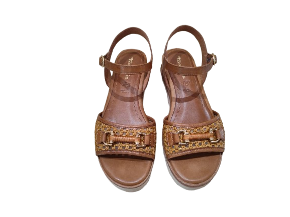 Sandali intreccio cognac - TAMARIS