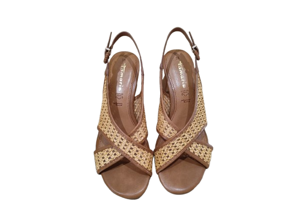 Sandali intreccio cognac - TAMARIS