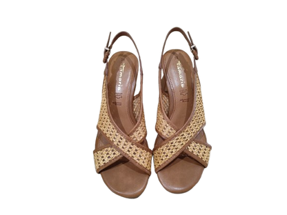 Sandali intreccio cognac - TAMARIS