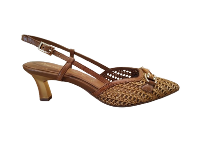 Slingback intreccio cognac - TAMARIS
