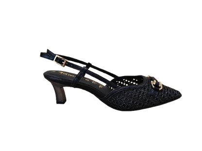 Slingback intreccio black - TAMARIS