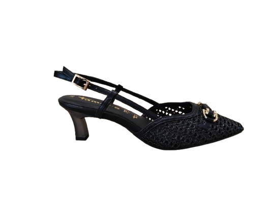 Slingback intreccio black - TAMARIS