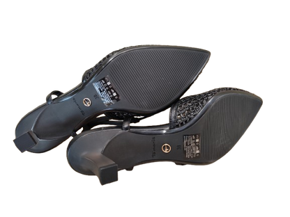 Slingback intreccio black - TAMARIS
