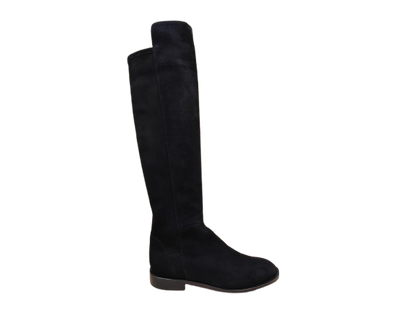 Stivali in camoscio elasticizzato nero - STATUS