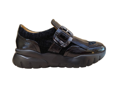 Slip-on fibbia e frangia nero - OFFICINE VENETE
