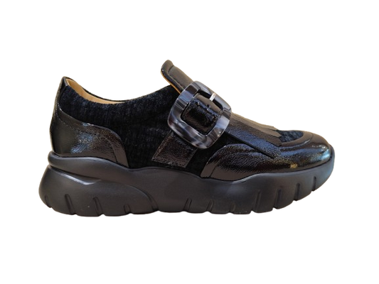 Slip-on fibbia e frangia nero - OFFICINE VENETE