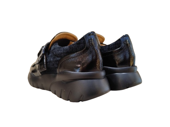 Slip-on fibbia e frangia nero - OFFICINE VENETE