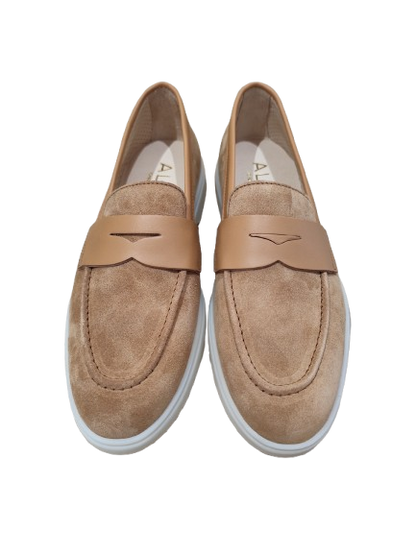 Mocassini in camoscio tan - ALPE