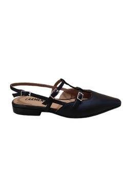 Slingback Jane Straps nero - CARMENS