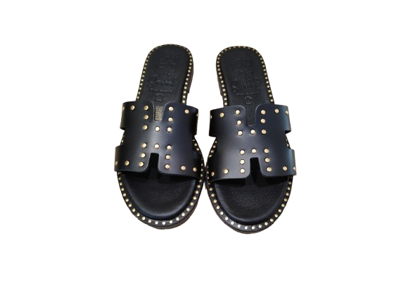 Ciabatte borchie nero - OH MY SANDALS
