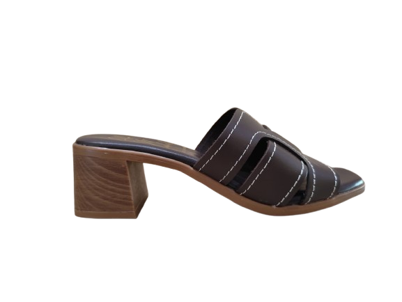 Ciabatte tacco moka - OH MY SANDALS