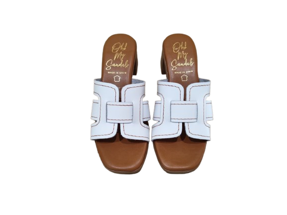 Ciabatte tacco bianco - OH MY SANDALS