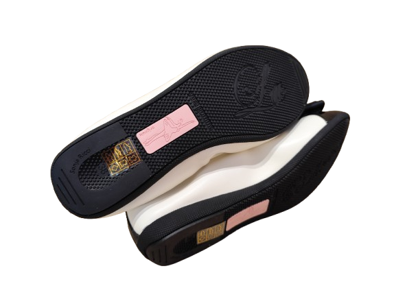 Ballerine doppia fibbia latte/nero - LA BALLERINA by SONIA RICCI
