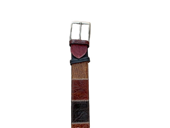 Cintura in coccodrilo multicolor - Castelletti Calzature