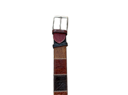 Cintura in coccodrilo multicolor - Castelletti Calzature