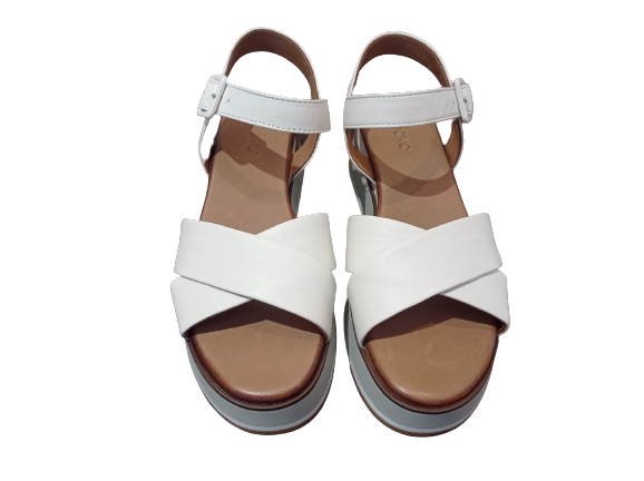 Sandali zeppa crema - INUOVO